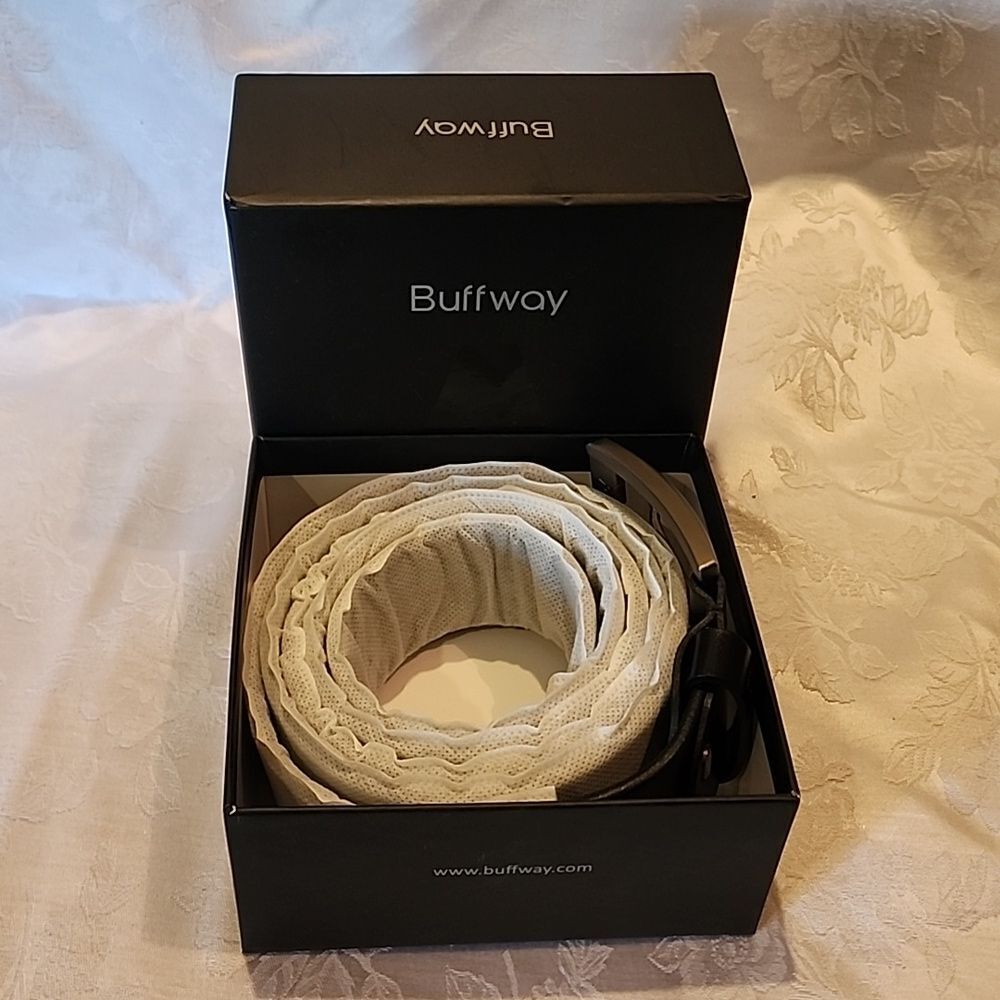 Brand New In The Box Buffway Black  Silver Hardware Size 56